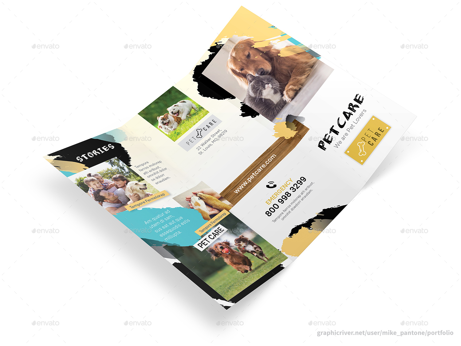 Pet Care Trifold Brochure 8, Print Templates | GraphicRiver